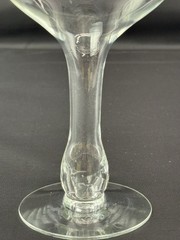 Set of 2 Vintage Hollow Bulbous Stem Champagne Coupe 5-1/4″ Tall
