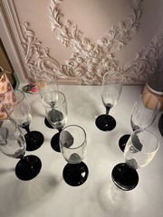 Luminarc Domino Champagne Flutes Set Of 8 . 7 3/4 Inches High