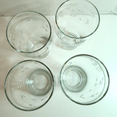 Princess House «Soda Shop» Style Drinking Glasses Set of 4 Etched 5″ Tall