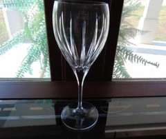 Wedgwood WWC21 Crystal Water Glass 9 1/8 in 14 oz Vertical Cuts