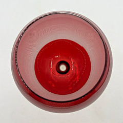 Set of 4 Mikasa Cheers Ruby Etched Balloon Red Wine Glasses 9” France Excellent