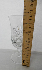 Gorham Cherrywood Cut Crystal Footed Iced Tea Glass Goblet 6 7/8″ Tall 10 oz