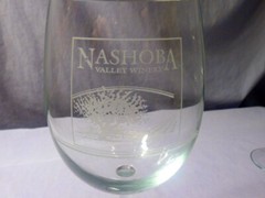 3 Nashoba Valley Winery Wine Glasses – 9 1/4″ Tall – 3″ top diameter