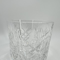 Waterford Crystal Clare Old Fashioned Lowball Glass Criss Cross Cut 3 3/8″