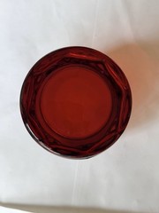 Vintage Viking Ruby Red Georgian Honeycomb 4” Drinking Glass