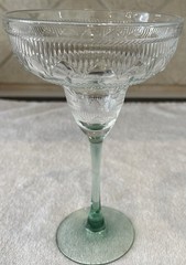 Set Of 2 Vintage Cristal d’Arques-Durand Sombrero Margarita Glasses – Green Stem