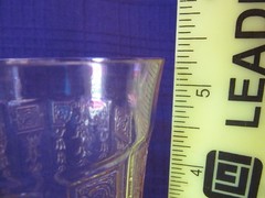 3-HOCKING GLASS CO. Princess Pattern Yellow Topaz 5 1/4″ Ice Tea Flat Tumblers