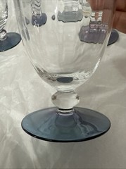 Set Of 5 Glasses For Water Or Juice Clear Vtg