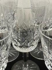 Vintage Waterford Crystal Lismore Water Goblets Shot Glasses Read