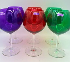 STUNNING Six Marquis by Waterford Crystal Jewels Aromatic Balloon Wine Glass