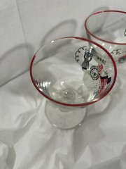 Set of 3 Vtg 1950s Libbey Antique Car «1899 Packard» Cordial Cocktail Glasses WW