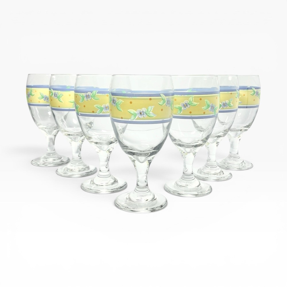 Pfaltzgraff “Summer Breeze” Set of 7 Iced Tea or All Purpose Glasses 7” 15oz