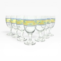 Pfaltzgraff “Summer Breeze” Set of 7 Iced Tea or All Purpose Glasses 7” 15oz