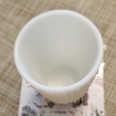 Small Hobnail Milk Glass Tumbler or Beaker – Translucent White