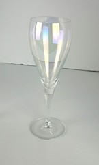 Set of 5 Vintage Iridescent Crystal Wine / Dessert Glasses – 7.5” Tall