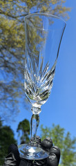 2 Vintage 1970 Ales Fluted Champagne Glasses by Cristal D’Arques Durand FREESHIP