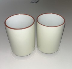 Lot of 2 Mikado Porcelain Tumbler Geisha Staring Art Japan Westwood Import Co