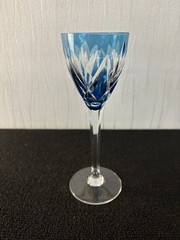 Rohmer Turquoise Blue Glass Monaco Model In Saint Louis Crystal