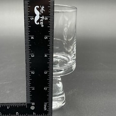 Vtg Set 2 MCM 70s Glasses Tumblers Goblets Bar Crystal Thick Stem Scandinavian