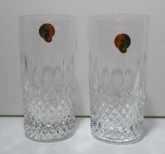 *NEW* Waterford Crystal COLLEEN (1953-) 2 HI (High) Ball Tumblers 5 5/8″ IRELAND
