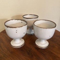 Vintage Dansk Brown Mist Niels Refsgaard China Goblet cups (set of 3) RARE