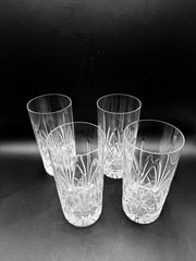 Marquis By Waterford Crystal Highball Glasses Set of 4 Signed 6” Tall