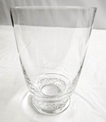Lalique France Saint Hubert 15 oz 5″ Flat Tumbler Signed Crystal Clear Glass