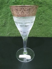 Moser Gold Splendid 7.75″ White Wine Goblet – 6.75 oz – never used