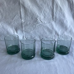 VTG Set Of 4 – Anchor Hocking Essex Rocks/Lowball Geometric Glasses