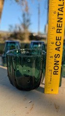 6 Retro Joeyen Saguaro Stacking Cactus Green Glasses Drinking Glass Tumbler 8 Oz