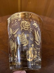 Culver Chantilly Design 4” Double Rock Glass 22kt