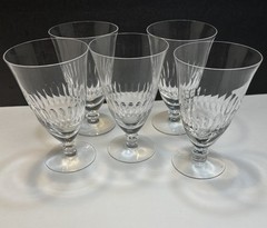 5 Tiffin Silhouette Clear Stem Iced Tea Footed Tumbler/Goblet(s)