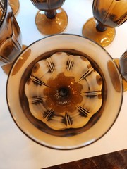 Vintage Noritake Provincial Smokey Brown Iced Tea Wine Goblets 6 3/8in Set Of 8