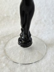 Cambridge Glass Statuesque #3011 Ebony Nude Stems Cocktail Glass