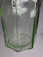 Green Depression Pre Anchor Hocking Glass Octagonal Tumbler Working Glass