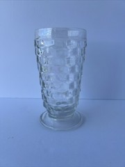 Indiana Glass Whitehall Colony Tumbler Clear Footed Iced Tea Glass Flared Rim