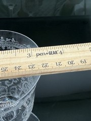 Set Of 2 Antique Lafayette By Baccarat 5 7/8” Etched Water Goblet France