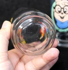 Vintage Pair of Collectors Glass Tumblers Featuring The Chipmunks Alvin & Simon