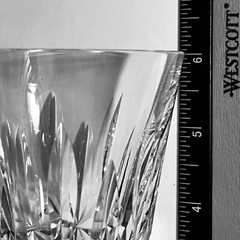 WATERFORD ROSSLARE Claret Wine Glass / FINE IRISH CRYSTAL / Hand Cut / TINY CHIP