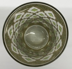 Culver Valencia Glasses, 22k Gold, Green 5.5” Tall (Lot Of 5), Preowned