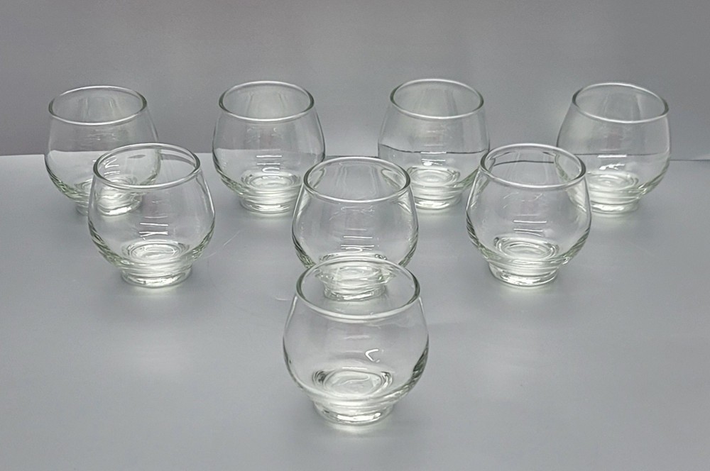 Libbey Tempo Clear Plain Bowl Cocktail Glass Tumbler 4 oz (Set of 8) Excellent