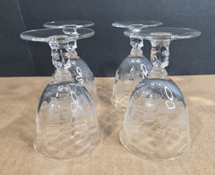4 Heisey Rose Oyster/Fruit Cocktail 3 7/8″