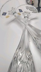 Set Of 2 Crystal Bohemia Champagne Flutes Jihlavske Sklarny