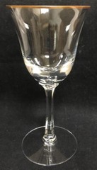 Set of 12 Lenox Crystal Hayworth Water Goblet Glasses 7.5” gold trim on rim EUC