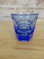 Fostoria Argus Blue Flat Juice Glass Henry Ford Museum Set of 3