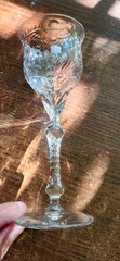 Rock Sharpe Crystal 1024-1 5 7/8″ Wine Glass -2oz Cut Floral Dot & Swag Design