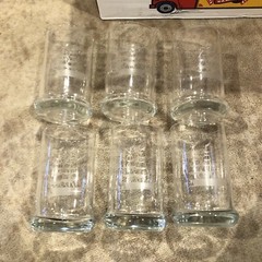 SET 6 ETCHED SCHOONER, BOAT, CLIPPER SHIP TALL GLASSES-See all Pics