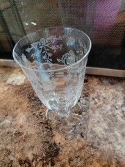 Vintage Set Of 3 Fostoria Navarre Iced Tea Goblets Clear 5 7/8″