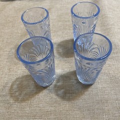 Lot of 4 Mosser Lindsey Miniature child’s ice tea, Periwinkle Blue or moonlight