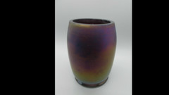 Antique Fenton Art Glass Purple Stretch Carnival Tumbler Limited for Levay